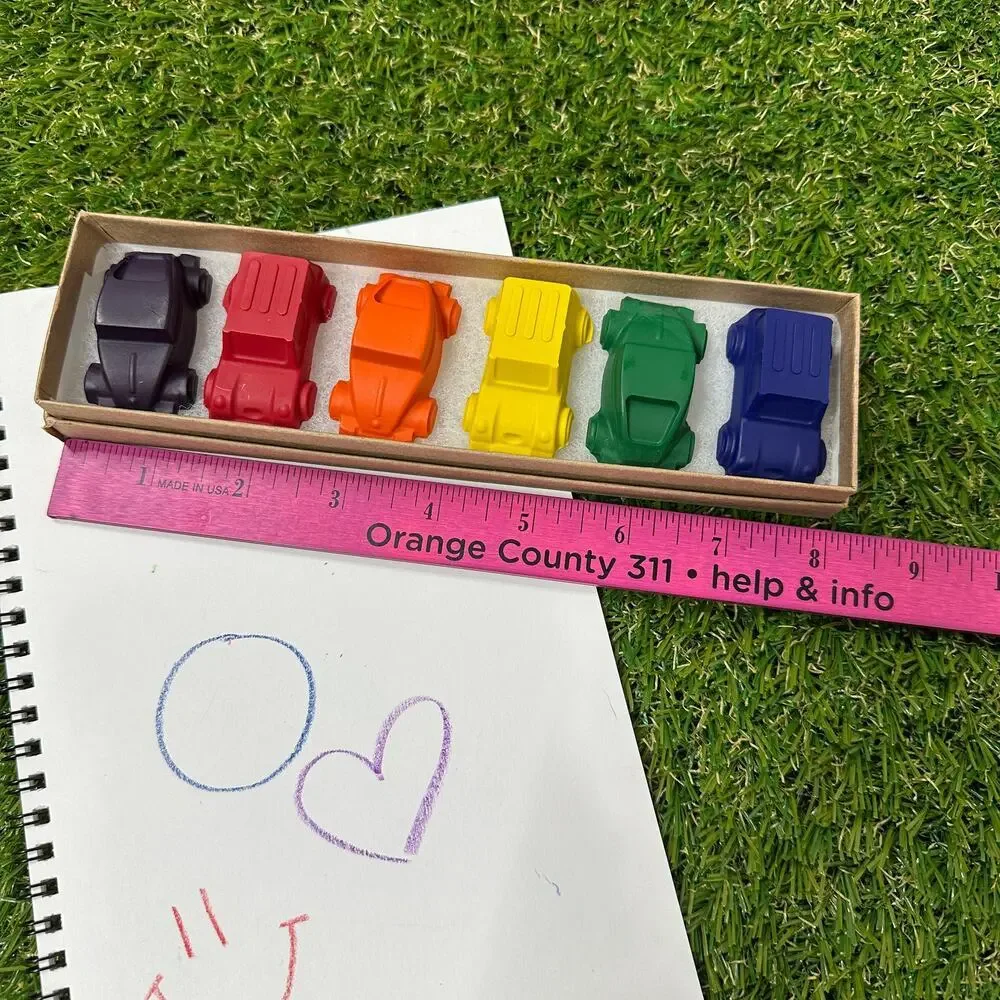 2/$30 Cars Crayons (6), Kids Girls Boys Birthday Gift, Car Theme, Transportation